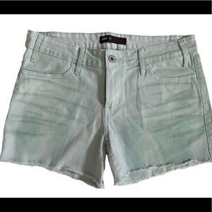 𝅺Levi's 330 Tie Dye Jean Shorts, green, size 10